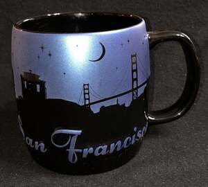 SAN FRANCISCO Mugs Night City Skyline Cityscape Silhouette 2014 Americaware